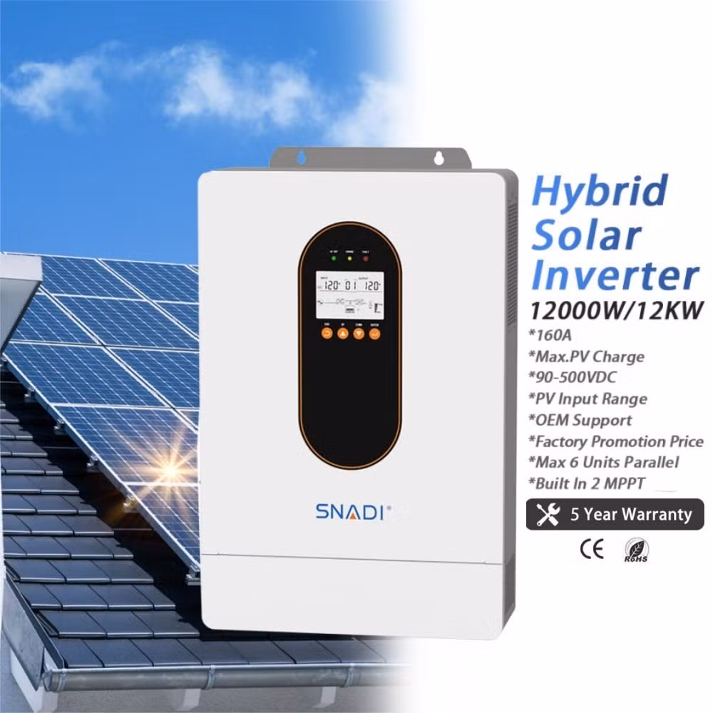 12kw Solar Hybrid Power Inverter 48V Split Phase 110V/220V 10kw Inverters